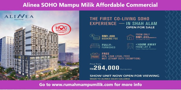 Alinea SOHO Mampu Milik Affordable Commercial HOC