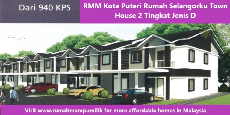 RMM Kota Puteri Rumah Selangorku Town House 2 Tingkat Jenis D