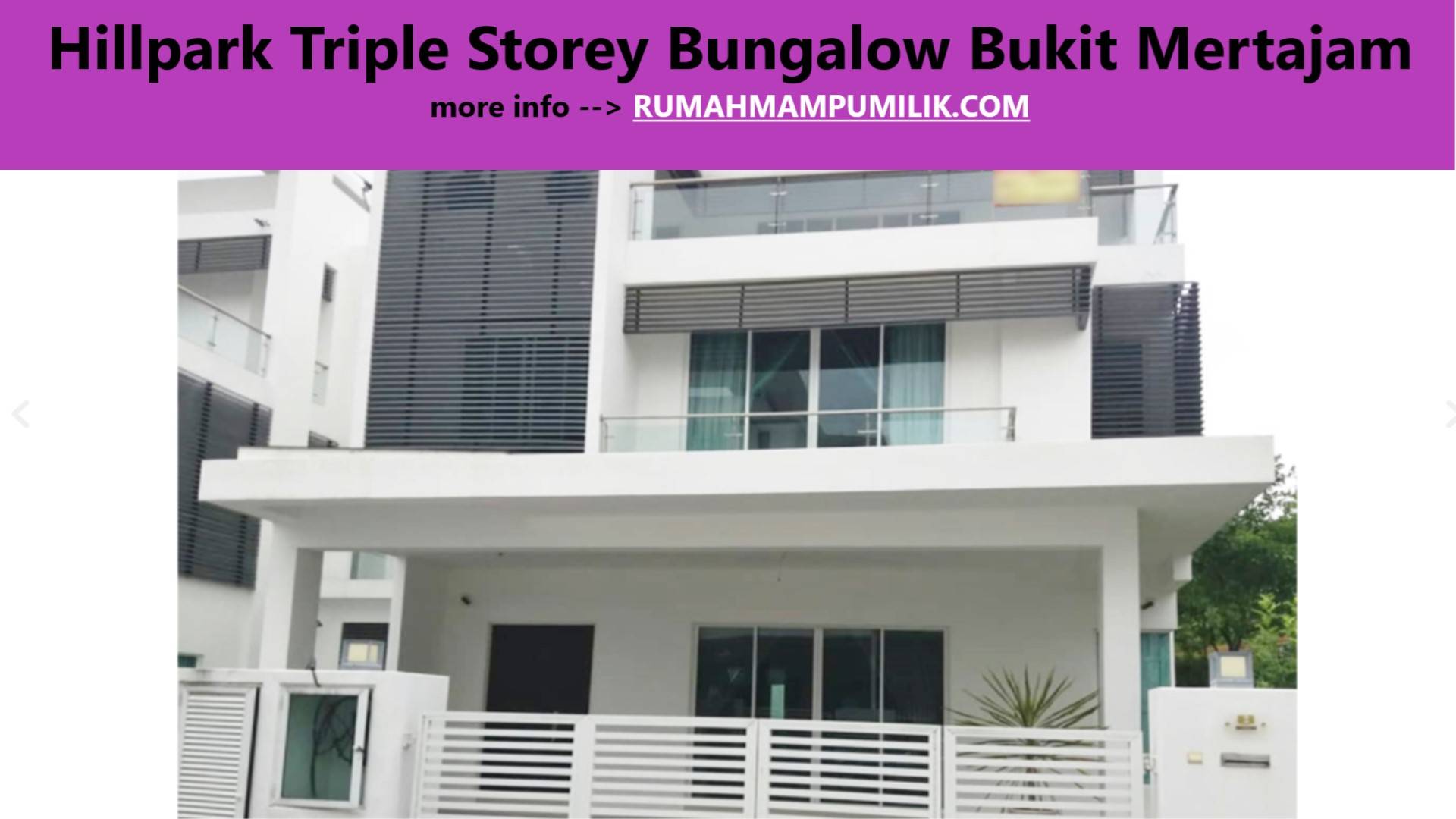 Hillpark Triple Storey Bungalow: Luxurious Living in Penang!