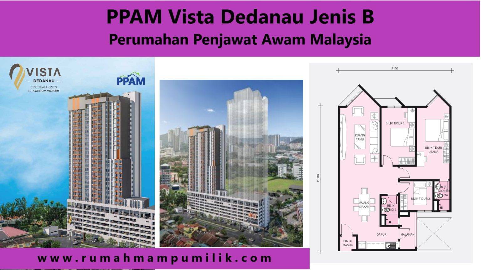 PPAM Vista Dedanau Jenis B Perumahan Penjawat Awam Malaysia - Rumah ...