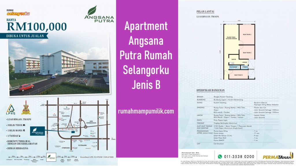 Apartment Angsana Putra Rumah Selangorku Jenis B