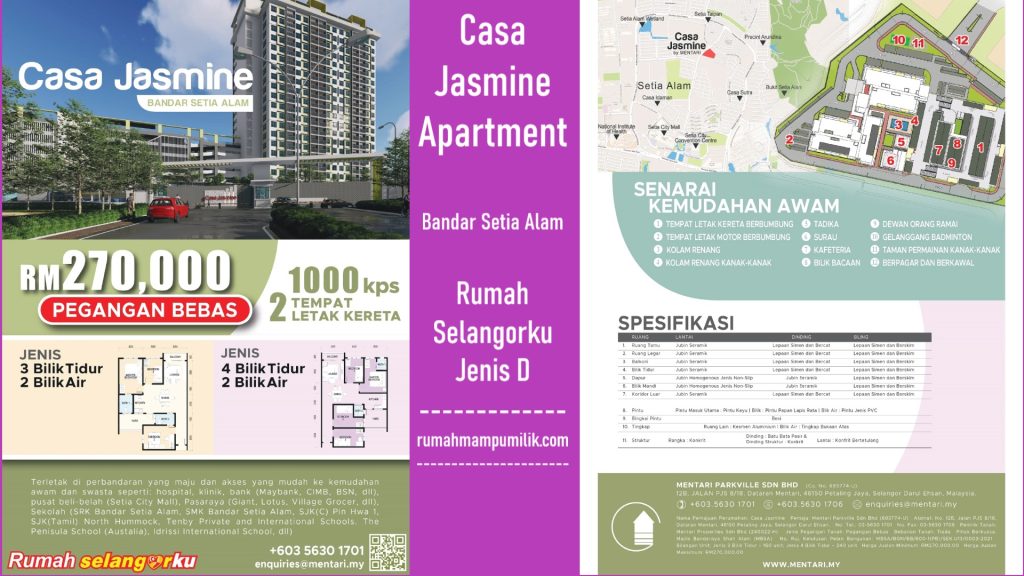 Casa Jasmine Apartment Rumah Selangorku Jenis D