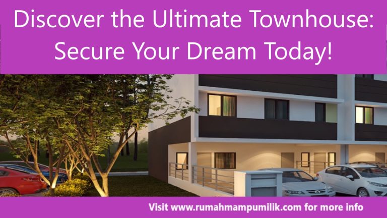 Discover the Ultimate Townhouse: Secure Your Dream Today!